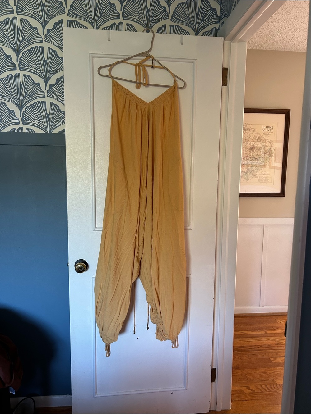 Free People Mustard Halter Harem Jumpsuit - Picture 1 of 4